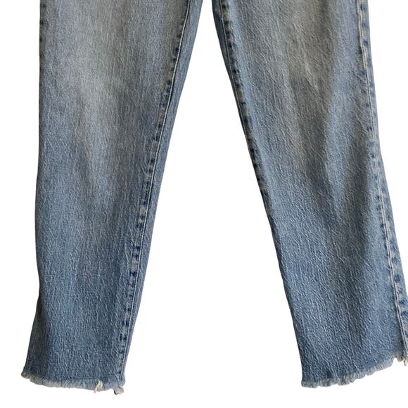 Madewell The Perfect Vintage Jean Raw Hem High Waist Boho Ankle Jeans Size 26 - Picture 8 of 16